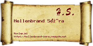 Hellenbrand Sára névjegykártya