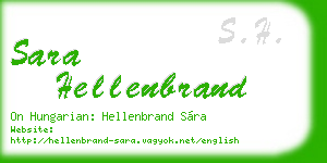 sara hellenbrand business card